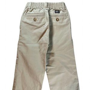 Beige Flat Front Chino Pant